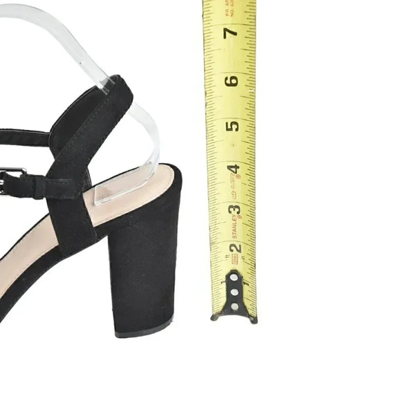 Abound Block Heel Sandal Black  Faux Suede Size 9 - Picture 6 of 10